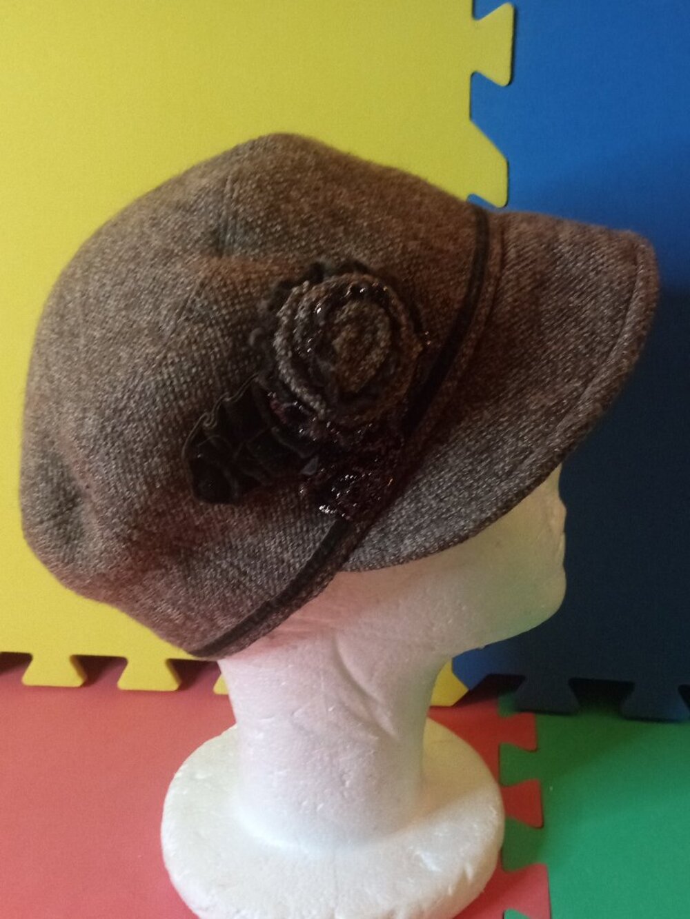 Betmar New York Women's Brown Accented Newsboy Cabbie Style Hat VTG